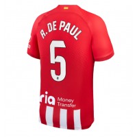 Stroje piłkarskie Atletico Madrid Rodrigo De Paul #5 Koszulka Podstawowej 2023-24 Krótki Rękaw